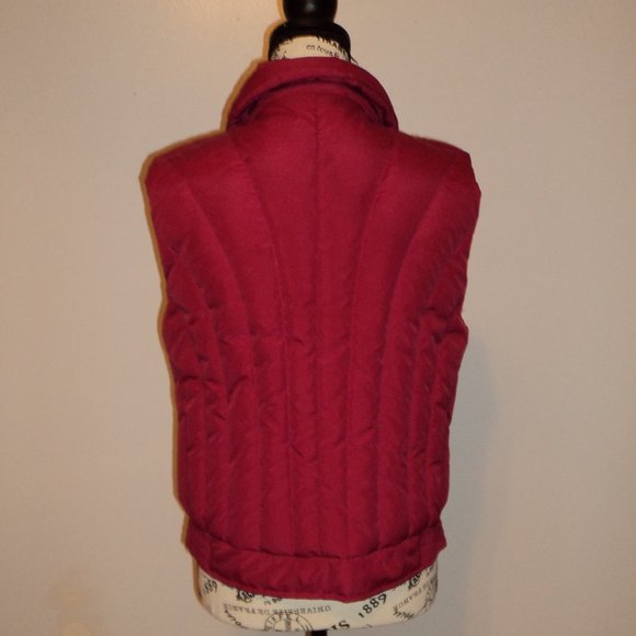 Glacier's Edge Women's Large Vest Red Raspberry Down Feathers Zipper Puffy - Picture 5 of 10